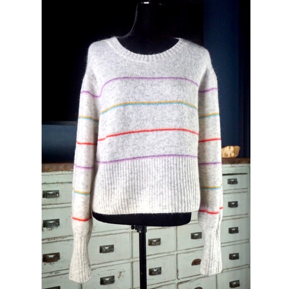 Anthropologie Angie Striped Sweater L - Picture 2 of 8